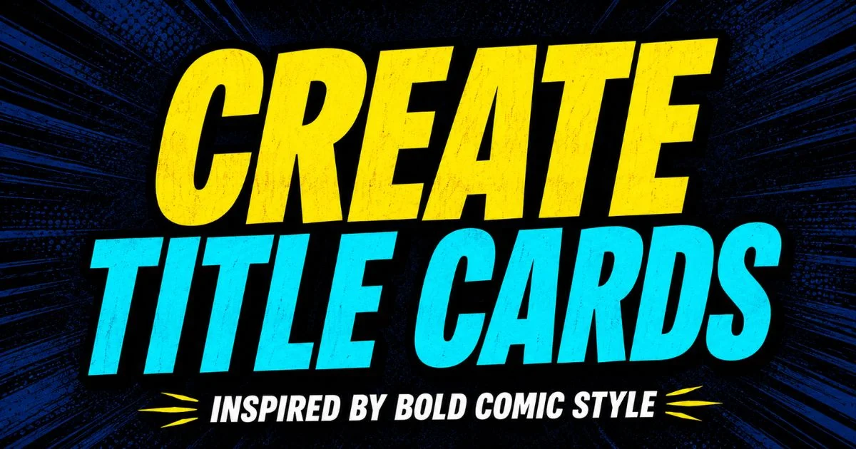 How to Create Invincible Style Title Cards (Step-by-Step Guide)